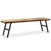 vidaXL Bench Teak Reclaimed Teak and Steel 63.0 x 13.8 x 17.7 in