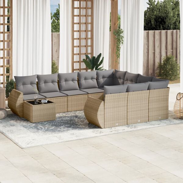 vidaXL Garden Sofa Set Beige