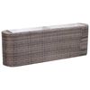 vidaXL Raised Bed Grey Poly Rattan, Zinc Medium Durable Raised Bed