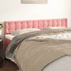 vidaXL Headboards 2 pcs Pink 31.5"x2"x30.7"/34.6" Velvet