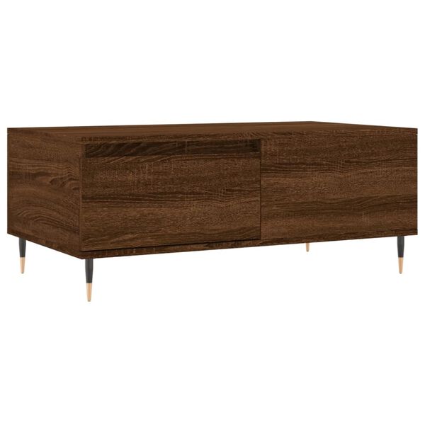 vidaXL Coffee Table Brown Oak Engineered wood, Metal Medium Coffee Table