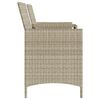 vidaXL Patio Sofa 2-Seater with Table and Stools Light Grey Poly Rattan