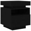vidaXL Bedside Cabinet Black oak 40 x 39 x 48.5 cm Engineered wood