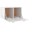 vidaXL Wall Cabinet High Gloss White 23.6x14.4x13.8" Engineered Wood