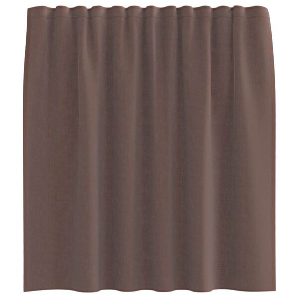 vidaXL Voile Curtains with Rod Pockets 2 pcs Brown