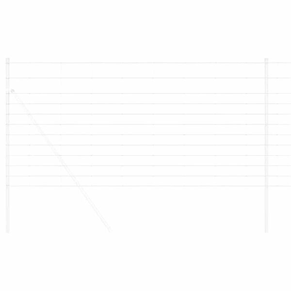 vidaXL Field Fence Silver 82.7 x 3.9 ft Galvanized steel