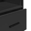 vidaXL Bathroom Cabinet Black Engineered wood, metal 39.4 in