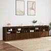 vidaXL Sideboard Brown Oak Engineered wood, Glass Large Sideboard