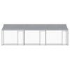 vidaXL Dog Cage Grey Galvanized steel Extra Large Tough Dog Cage