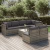 vidaXL Garden Lounge Set Grey PE rattan Large Modular