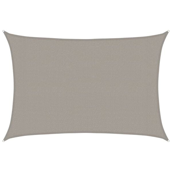 vidaXL Sunshade Sail 1.75 oz/ft² Rectangular Light Grey 9.8x13.1' HDPE