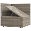 vidaXL Garden Lounge Set Grey PE rattan, powder-coated steel Large