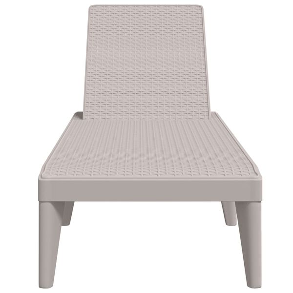 vidaXL Sun Lounger Cappuccino Polypropylene Single Adjustable Armrests