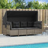 vidaXL Garden Sofa Set Grey, Dark Grey