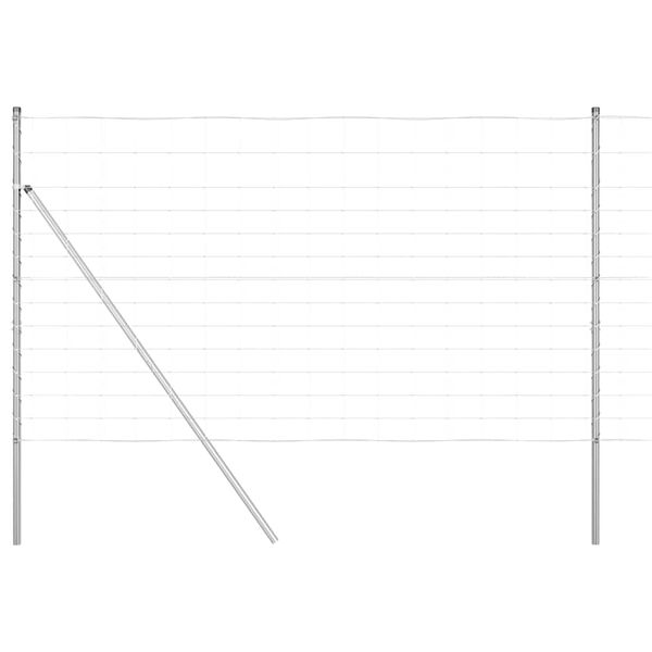 vidaXL Fence Post Galvanized 82.02 x 4.59 ft Steel