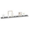 vidaXL Wall Shelf Set of 2 Gray MDF 39.4 x 3.5 x 1.2 in