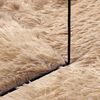 vidaXL Shaggy Rug Beige 100% Polyester 47.2 x 47.2 in Foldable
