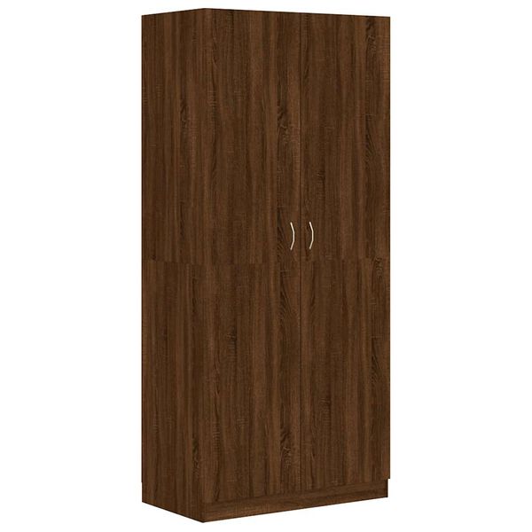 vidaXL Wardrobe Brown Oak Engineered Wood 35.4x19.7x78.7in Wardrobe