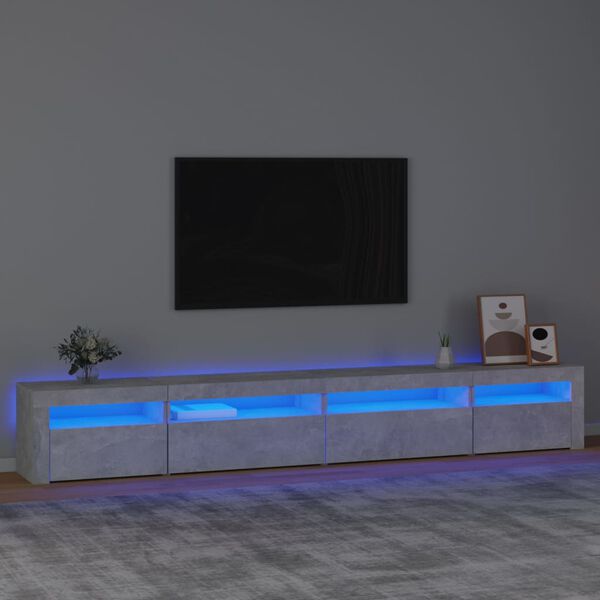 vidaXL TV Cabinet Concrete Grey Engineered Wood Large Modern TV Stand