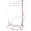 vidaXL Clothing Rack White Steel 35.4 x 17.3 x 68.5 in Decorative Inlays