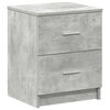 vidaXL Bedside Cabinet Set of 2 Concrete Grey Engineered Wood Medium