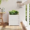 vidaXL Garden Planter White Solid pine wood 19.7x19.7x19.7 in