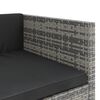 vidaXL 5 Piece Patio Lounge Set with Cushions Poly Rattan Grey