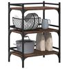 vidaXL Kitchen Trolley Brown Oak 19.7"x13.8"x29.7" Engineered Wood