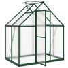 vidaXL Greenhouse Green and Transparent Aluminum, Polycarbonate Large