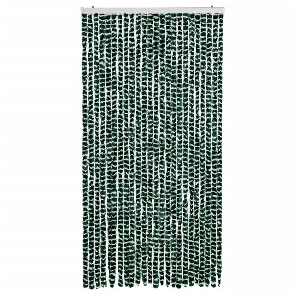 vidaXL Fly Curtain Green and White 39.4x78.7" Chenille