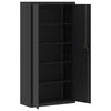 vidaXL File Cabinet Black 35.4x15.7x86.6" Steel