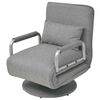 vidaXL Sofa Light grey Polyester, Steel Compact Convertible