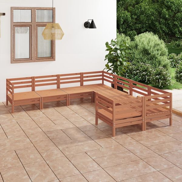 vidaXL Garden Lounge Set Honey brown Solid pinewood Modular Modular