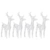 vidaXL Christmas Reindeers 4 pcs Blue 160 LEDs Acrylic
