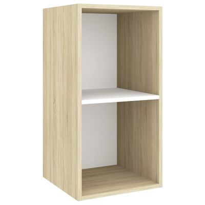 vidaXL 5 Piece TV Cabinet Set White and Sonoma Oak Chipboard