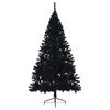vidaXL Artificial Pre-lit Christmas Tree Black 70.87 in PVC