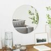 vidaXL Wall Mirror Round &Oslash; 15.75 in Tempered Glass