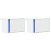 vidaXL Wall-Mounted Bedside Cabinet Set of 2 White Engineered wood