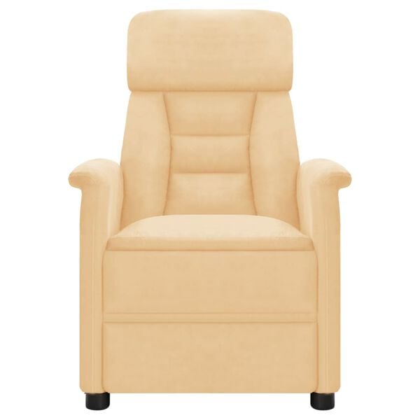 vidaXL Electric Massage Recliner Cream Faux Leather