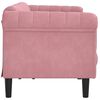 vidaXL Sofa Pink Velvet (100% polyester), plywood, solid wood 3-Seater