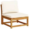 vidaXL Garden Lounge Set Cream white Solid Acacia wood Modular