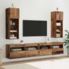 vidaXL Wall-mounted TV Cabinets with LED Strip Lights 2 pcs Old Wood