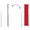 vidaXL Side Awning Red Polyester with PU coating, Steel 197 x 63 in