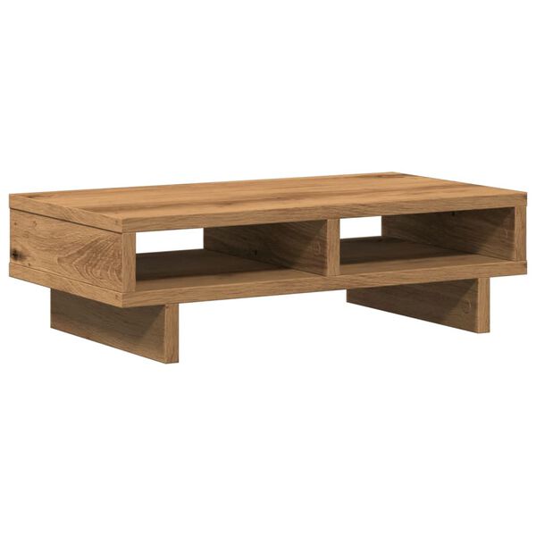 vidaXL Monitor Stand Artisian Oak 19.7x10.6x5.9" Engineered Wood
