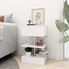 vidaXL Bedside Cabinet White Engineered Wood Medium Bedside Cabinet