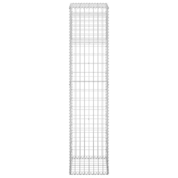 vidaXL Gabion Basket Post 15.7"x15.7"x70.9" Iron