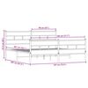 vidaXL Bed Frame Smoked Oak Steel, Engineered Wood Super King Bed Frame