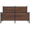 vidaXL Bed Frame Brown Oak Steel Queen Bed Frame Rectangular