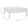 vidaXL Garden Lounge Set White Solid pinewood Standard Modular Rustic