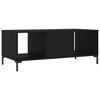 vidaXL Coffee Table Black Engineered wood, iron 40.2x19.7x15.7 in